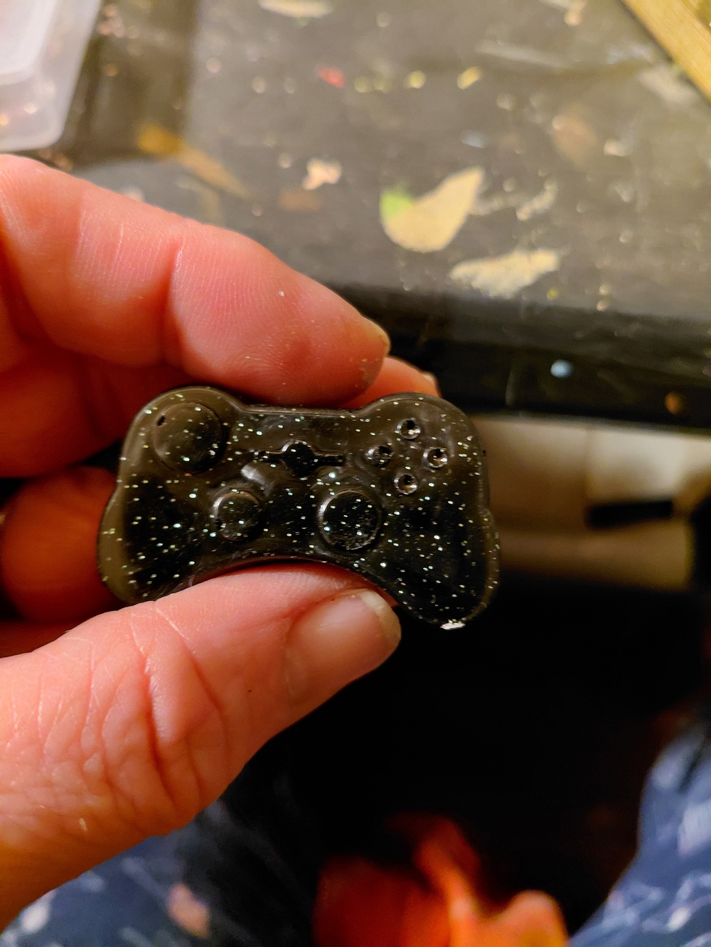 Handheld Black Speckled Kitchen Tool - Compact Grip